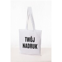Torba bawełniana BIAŁA (długi uchwyt) z Twoim nadrukiem